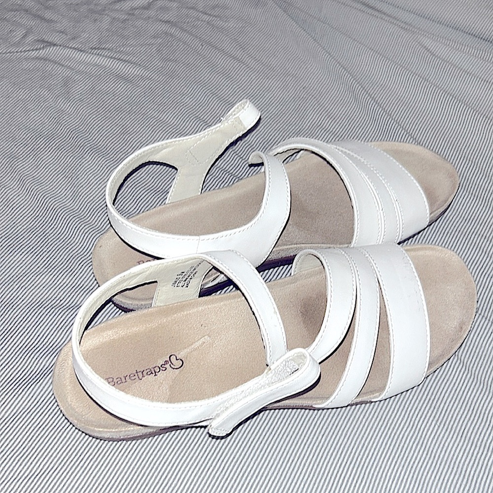 White strapped sandals